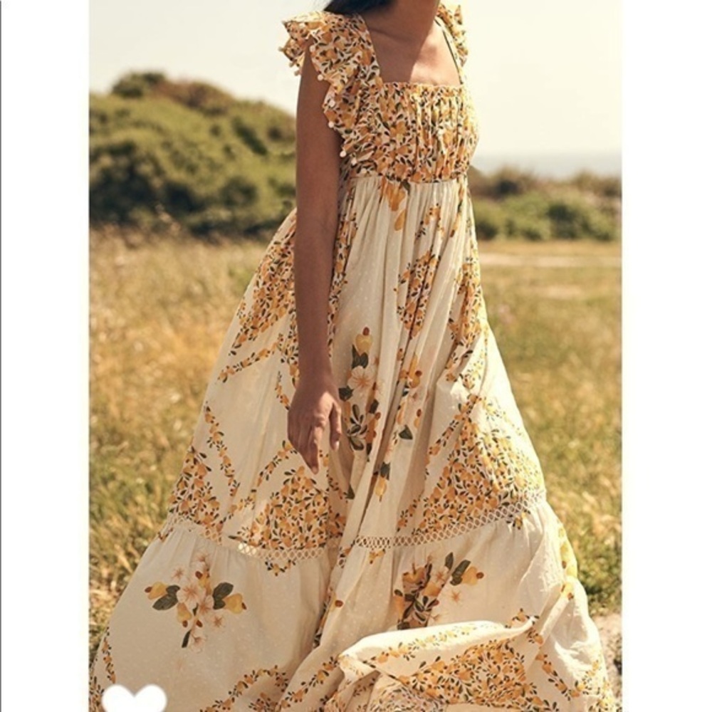 Farm Rio Cashew Crossed Back Dress